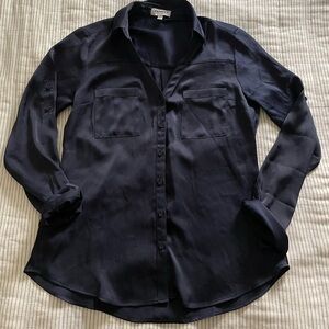 Express Navy Button Down Shirt
